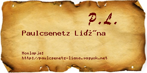Paulcsenetz Liána névjegykártya